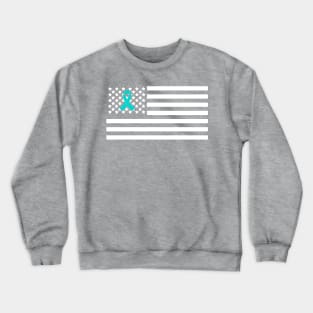 PTSD Awareness American Flag Crewneck Sweatshirt